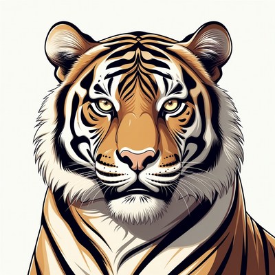 Tiger head illustration
