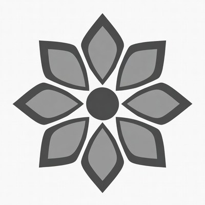 Gray Flower Illustration