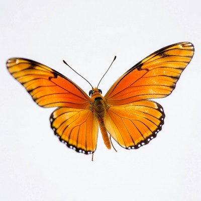 Orange butterfly with black wings