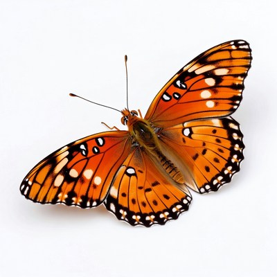 Orange Butterfly with Black Spots
