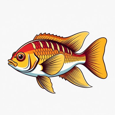 Colorful Koi Fish Illustration