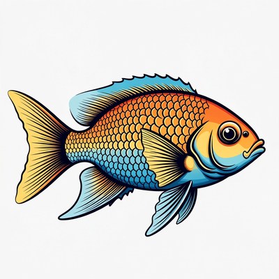 Colorful Tropical Fish Illustration