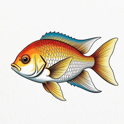 Colorful Goldfish Illustration