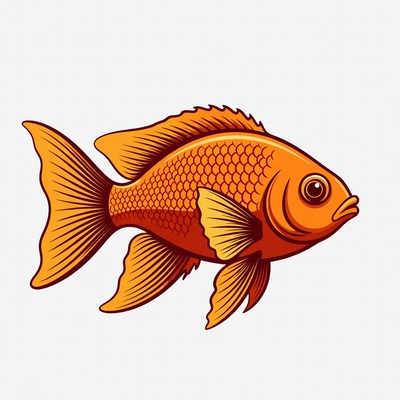 Orange Goldfish Illustration