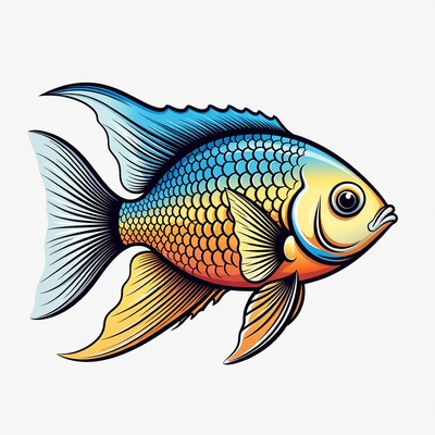 Colorful Tropical Fish Illustration