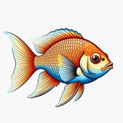 Colorful Goldfish Illustration