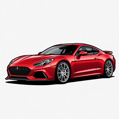 Red Sports Car Illustration