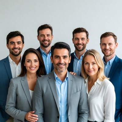 Smiling diverse business team portrait