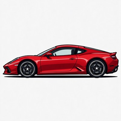 Red Sports Car Illustration