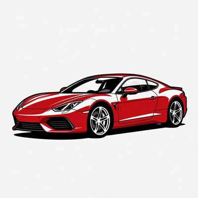 Red Sports Car Illustration