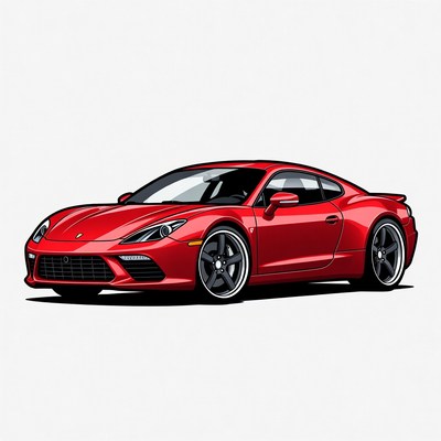 Red Sports Car Illustration