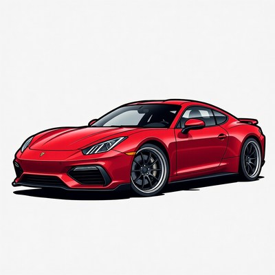 Red Porsche 718 Cayman GT4 RS