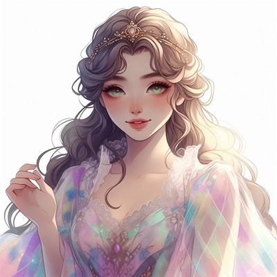 Beautiful woman in elegant gown