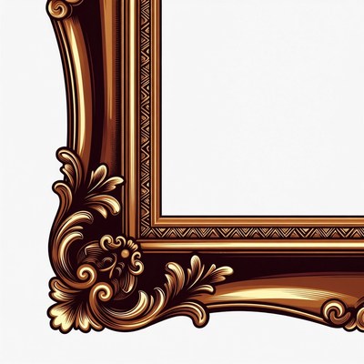 Ornate Golden Picture Frame