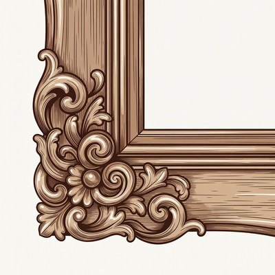 Ornate Wooden Picture Frame Corner