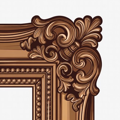 Ornate Golden Picture Frame Corner