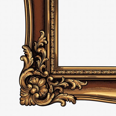 Ornate Golden Picture Frame