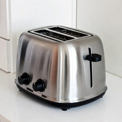 Silver Toaster on Kitchen Counter