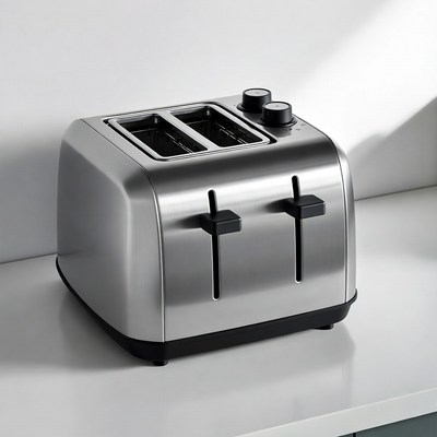 Silver two-slice toaster