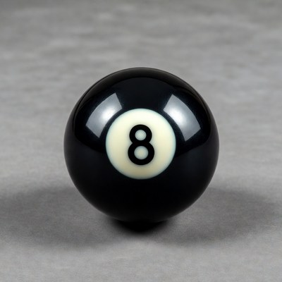 Black 8 Ball Pool Ball