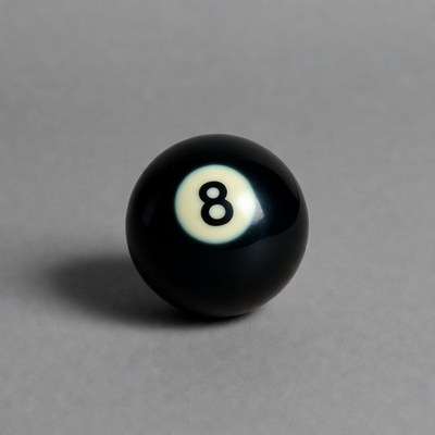 Black 8 Ball Pool Ball
