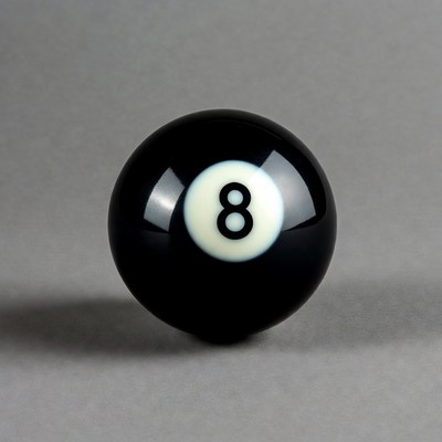 Black 8 Ball Pool Ball