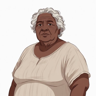 Elderly Indigenous woman portrait
