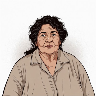 Elderly Latina woman portrait