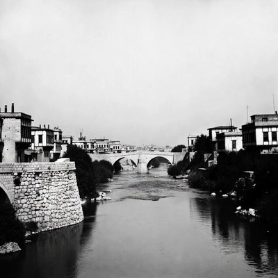 Stone Bridge Over River