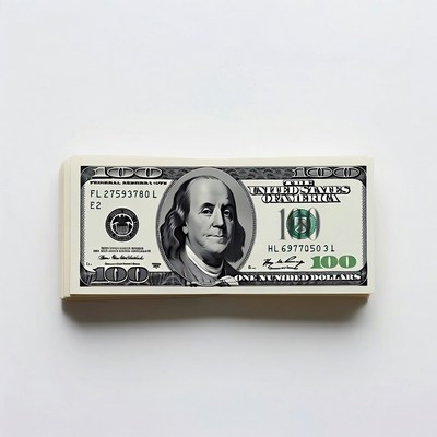 Stack of 100 Dollar Bills