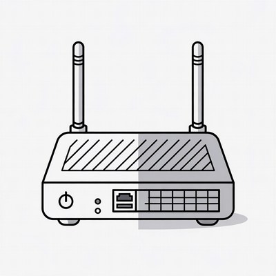 Wireless Router with Antennas