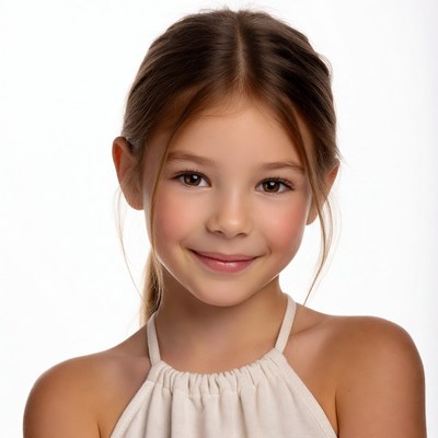 Smiling young girl portrait
