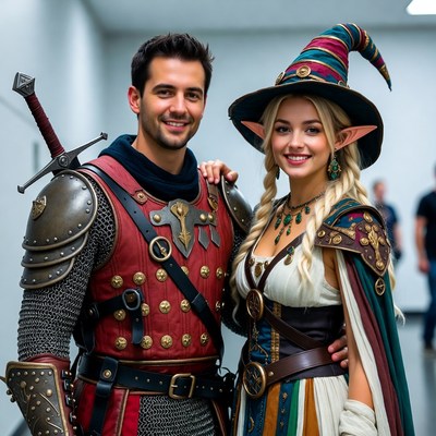 Knight and Elf Cosplay Couple