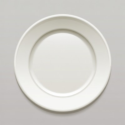 White ceramic plate isolated