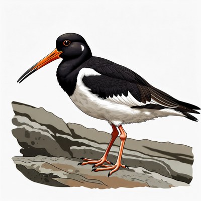 Black-winged Stilt on Rock