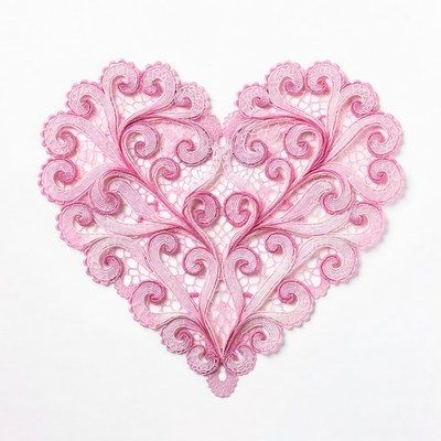 Pink Lace Heart