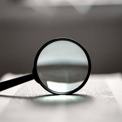 Magnifying Glass on Paper