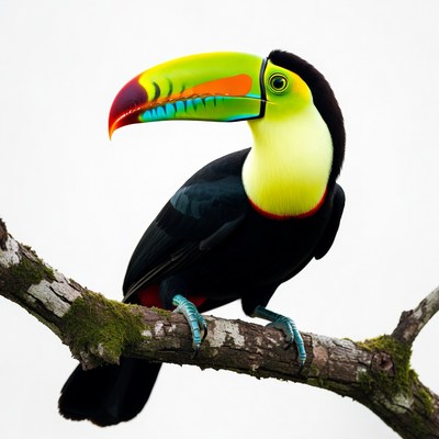 Colorful Toucan Perched on Branch