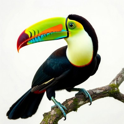 Colorful Toucan Perched on Branch