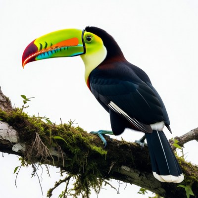 Colorful Toucan Perched on Branch
