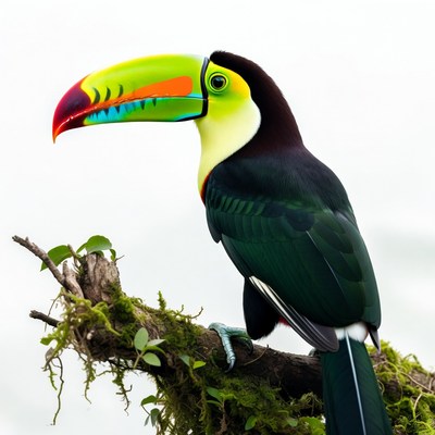 Colorful Toucan Perched on Branch