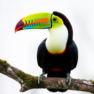 Colorful Toucan Perched on Branch