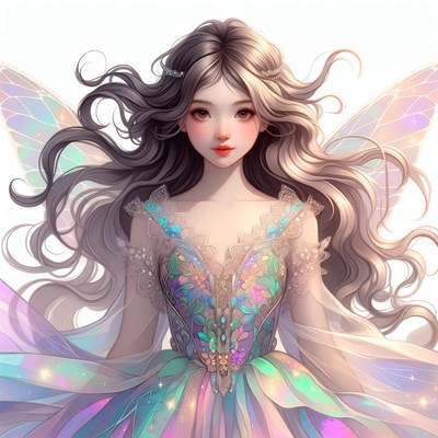 Beautiful fairy girl with wings