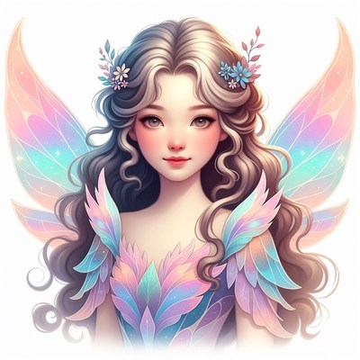 Beautiful fairy girl with wings