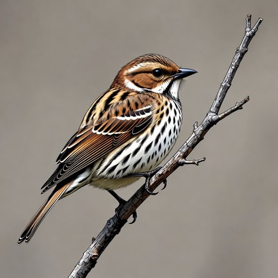 Song Sparrow perched on branch