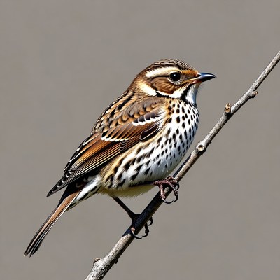 Rose-breasted Grosbeak perched on branch