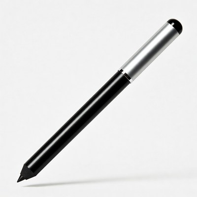 Black stylus pen isolated