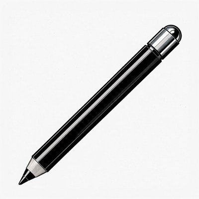 Black pencil isolated on white