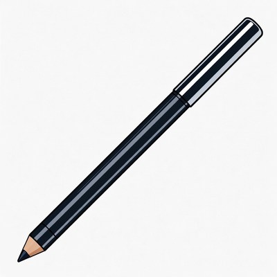 Black eyeliner pencil illustration