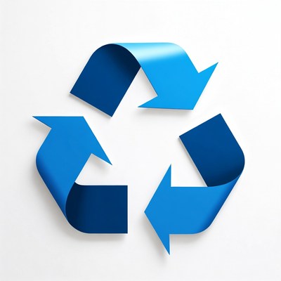 Blue Recycle Symbol